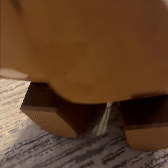 Rust Faux Suede Western Boots with White Embroidery, size 7. - Picture 5 of 5